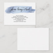 Blue Gold Foil Bitte bringen Sie eine Babydusche m Begleitkarte (Vorne/Hinten)