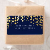 Blue Gold Foil Confetti Modern Package Label (Insitu)