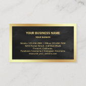 Blue Gold Foil Custom Cake Konditorei Koch Bäckere Visitenkarte (Rückseite)