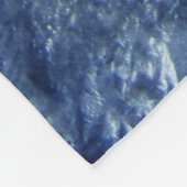 Blue Gold Foil Sea Crystals Signature Script Fleecedecke (Ecke)