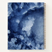 Blue Gold Foil Sea Crystals Signature Script Notizblock (Rückseite)