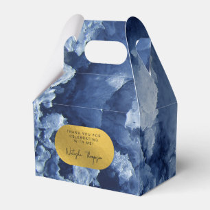 Blue Gold Foil Sea Crystals Signature Vielen Dank Geschenkschachtel