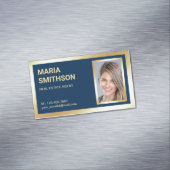 Blue Gold Fossilienmuseum Anwesen Realtor Foto Magnetische Visitenkarte (Beispiel)