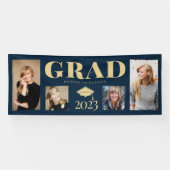 Blue Gold Foto Graduate Class 2023 Banner (Horizontal)