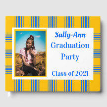 Blue Gold Foto Graduation Party