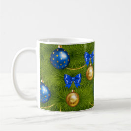 Blue Gold Frohe Weihnachtsfeiertage Kaffeetasse