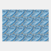 Blue & Gold Geode Geschenkpapier Set (Vorderseite)