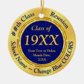 Blue Gold, Geschenke für Class Wiedersehen. Veränd Keramik Ornament (Vorne)