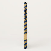 Blue, Gold gestreifte Case-Mate iPhone X Fall Hülle (Hinten/Links)