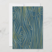 Blue Gold Glam Safari Baby Dusche Einladung (Rückseite)