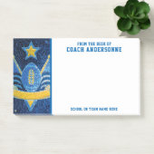 Blue Gold Glitzer American Football Coach Vathers Post-it Klebezettel (Büro)