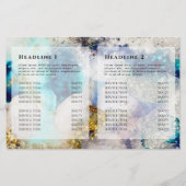 Blue Gold Glitzer Aquarellbroschüre (Rückseite)