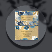 Blue Gold Glitzer Business Card Visitenkarte