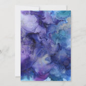 Blue Gold Glitzer Foto Grad Party Einladung (Rückseite)