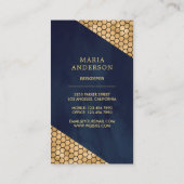 Blue Gold Glitzer Honey Beekeeper Visitenkarte (Rückseite)