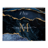 Blue Gold Glitzer Kalender Individuelle Name und B (Titelbild)