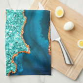 Blue Gold Glitzer Küchentuch (Viertel Falte)