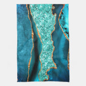 Blue Gold Glitzer Küchentuch (Vertikal)