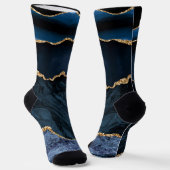 Blue Gold Glitzer Marmorsocken Socken (Gewinkelt)