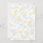 Blue Gold Glitzer Mason Jar Boy Baby Dusche Einladung (Rückseite)