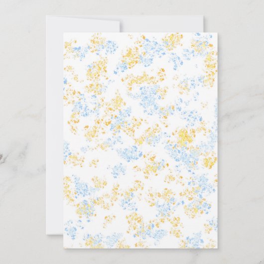 Blue Gold Glitzer Mason Jar Boy Baby Dusche Einladung (Rückseite)