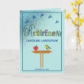 Blue Gold Glitzer Rain Happy Rentiment Card Karte (Gelbe Blume)