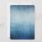 Blue Gold Glitzer Tropical Palm Tree Wedding Einladung (Rückseite)