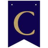 Blue Gold Glückwunschs Grad Graduate Foto Abschlus Wimpelkette (Zweite Fahne)