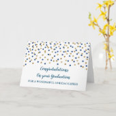 Blue Gold Godtochter Herzlichen Glückwunsch Abschl Karte (Gelbe Blume)