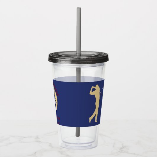 Blue Gold Golf Club Werbung Acryltrinkbecher (Rechts)