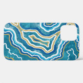 Blue Gold Graphic Agate Case-Mate iPhone 12 Hüllen (Rückseite (Horizontal))