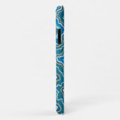 Blue Gold Graphic Agate Case-Mate iPhone Hülle (Hinten/Rechts)