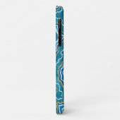 Blue Gold Graphic Agate Case-Mate iPhone Hülle (Hinten/Links)