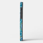 Blue Gold Graphic Agate Case-Mate iPhone Hülle (Rückseite / Links)