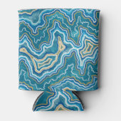 Blue Gold Graphic Agate Dosenkühler (Vorderseite)
