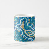 Blue Gold Graphic Agate Kaffeetasse (Mittel)