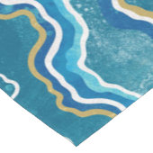 Blue Gold Graphic Agate Kurzer Tischläufer (Ecke)