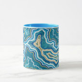 Blue Gold Graphic Agate Tasse (Zentrum)