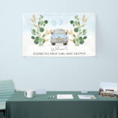 Blue Gold Green Drive by Baby Dusche Willkommen Banner (Messeveranstaltung)