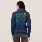 Blue & Gold Griffin Mascot Art Hoodie (Schwarz voll)