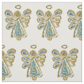 Blue Gold Guardian Angel Kunststoffe Stoff (Muster)