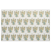 Blue Gold Guardian Angel Kunststoffe Stoff (Fat Quarter (45,7 x 55,9 cm))