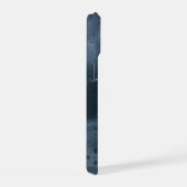 Blue Gold handbemalt Alkoholtink iPhone 15 Hülle (Rechte Seite)