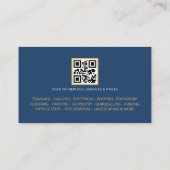 Blue Gold Handyman Repair & Maintenance QR Code Visitenkarte (Rückseite)
