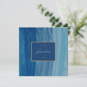 Blue & Gold Happy Hanukkah (Stehend Vorderseite)