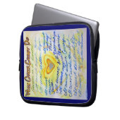 Blue & Gold Heart Computer Sleeve Electronics (Vorderseite Links)