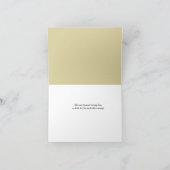 Blue Gold Hearts Christlich Cross Wedding Vielen D Dankeskarte (Innenseite)