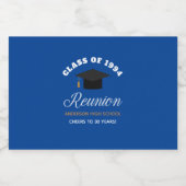 Blue Gold High School Wiedersehen Personalisiert P Alkoholflaschenetikett (Einzelnes Label)