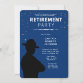 Blue Gold Highway Patrol Retirement Party Invita Einladung (Vorderseite)