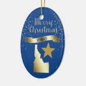 Blue Gold Idaho Star Keramikornament (Links)